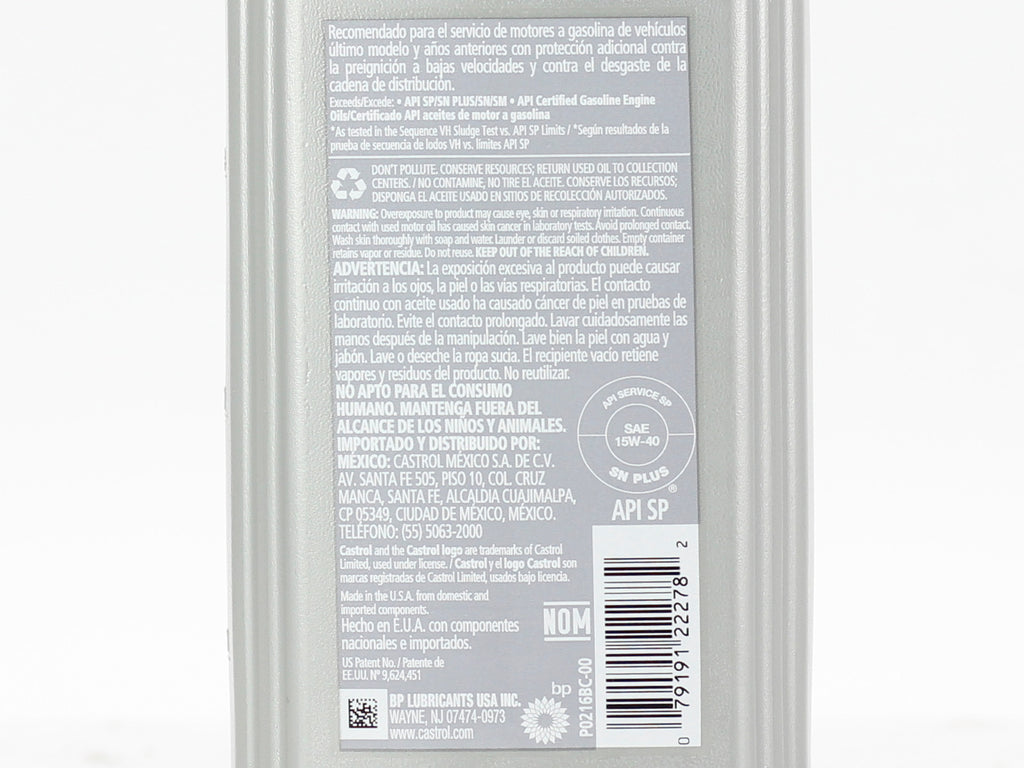 ACEITE CASTROL GTX 15W40 946ML