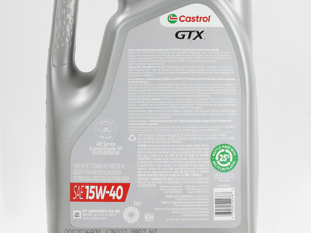 ACEITE CASTROL GTX 15W40 4.73L