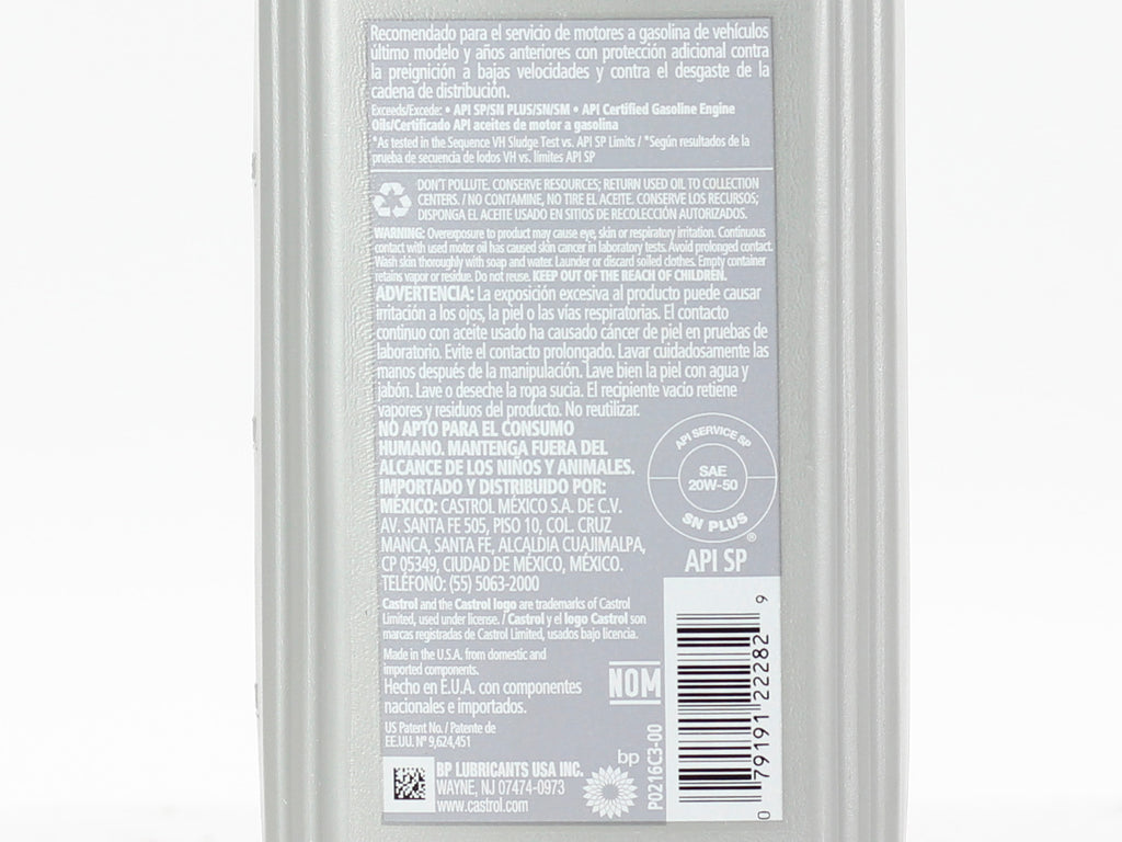 ACEITE CASTROL GTX 20W50 946ML