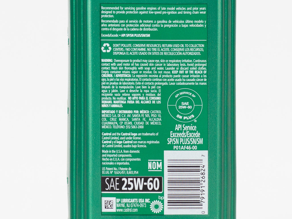 ACEITE CASTROL GTX 25W60 AK 946ML