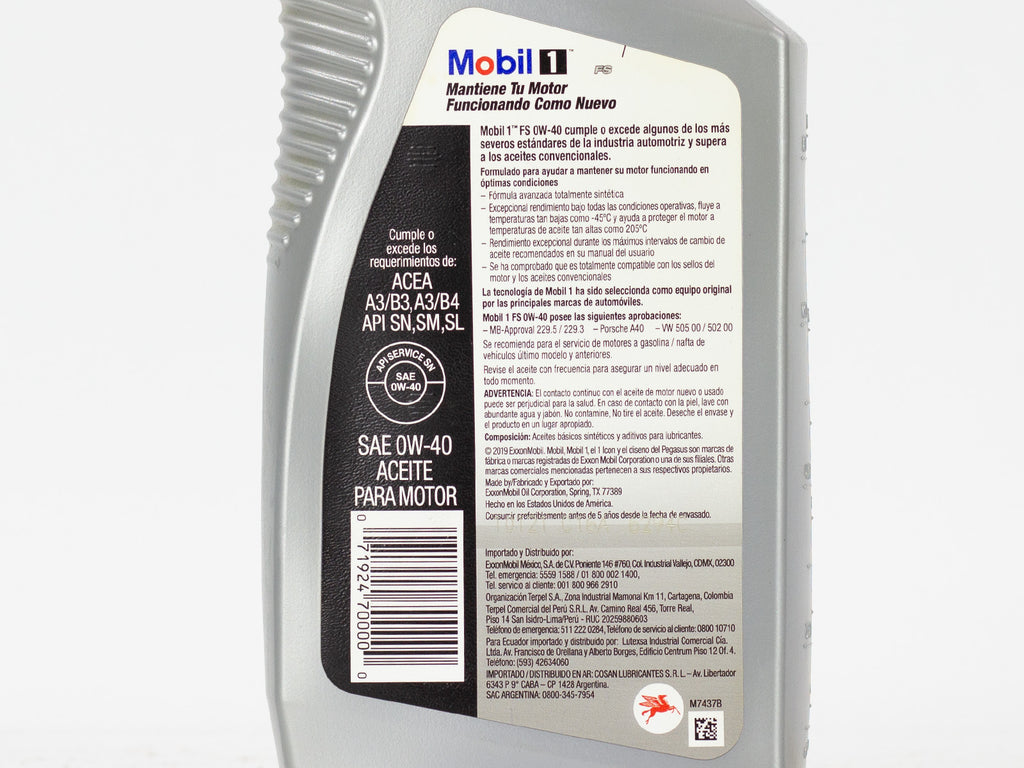 ACEITE MOBIL 1 0W40 SINTETICO 946ML