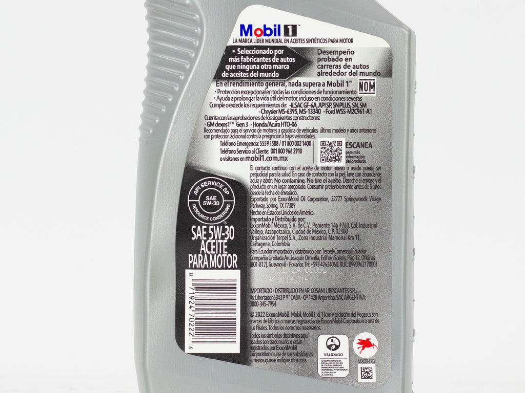 ACEITE MOBIL 1 5W30 SINTETICO 946ML