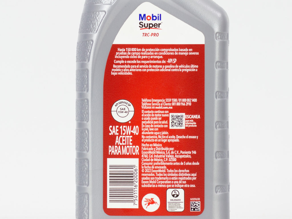 ACEITE MOBIL SUPER TRC-PRO 15W40 946ML