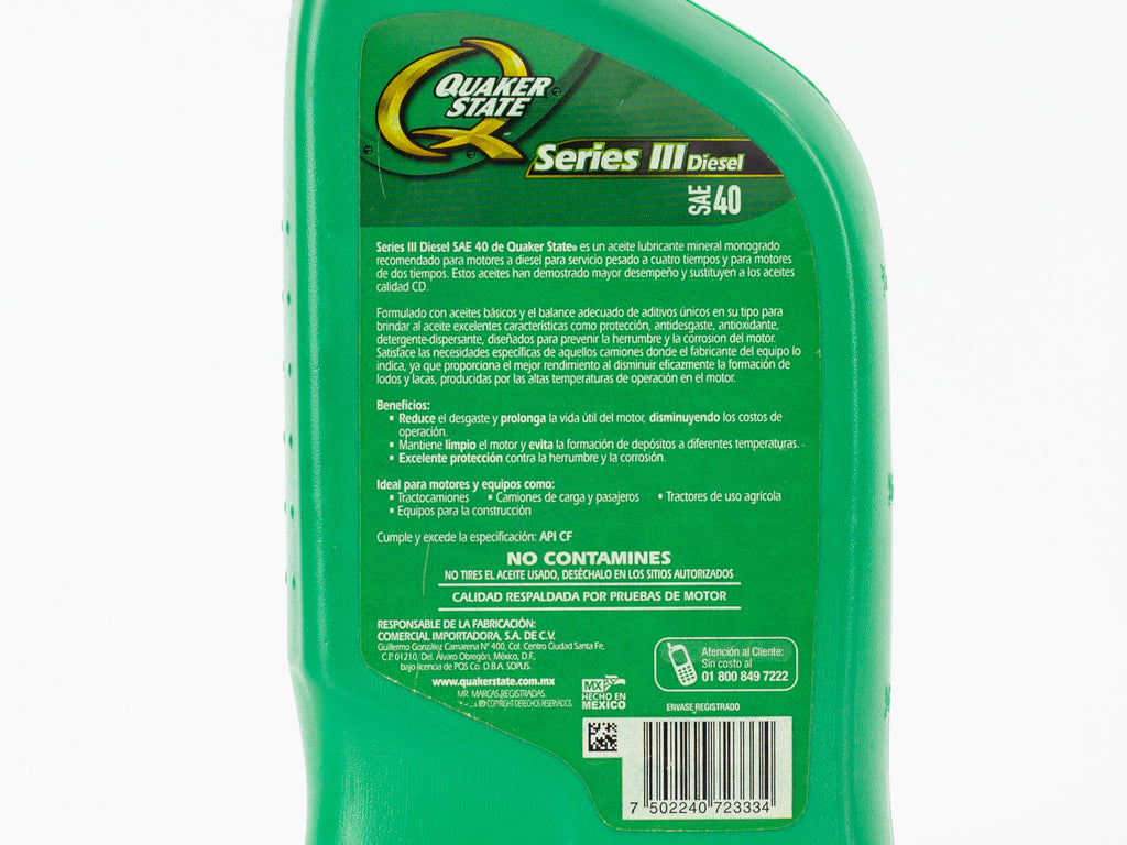 ACEITE QUAKER SERIES III 40 DIESEL 946ML