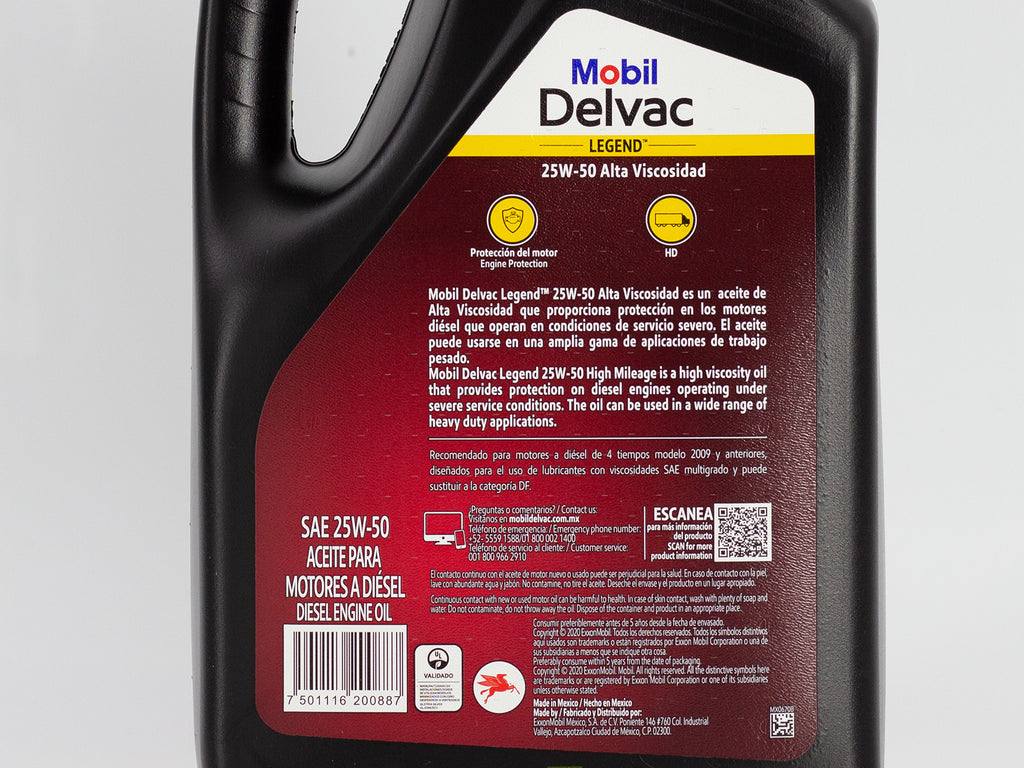 ACEITE MOBIL DELVAC 25W50 DIESEL 5LT