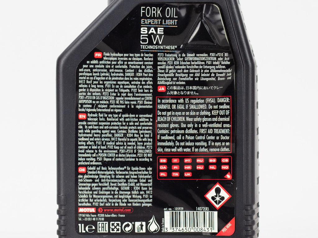 ACEITE MOTUL  MOTO HORQUILLA FORK EXPERT 5W TECHNOSYNTHESE 1LT