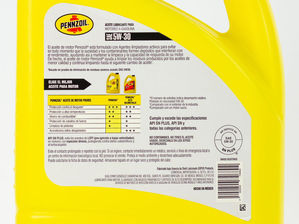 ACEITE PENNZOIL 5W30 4.73LT