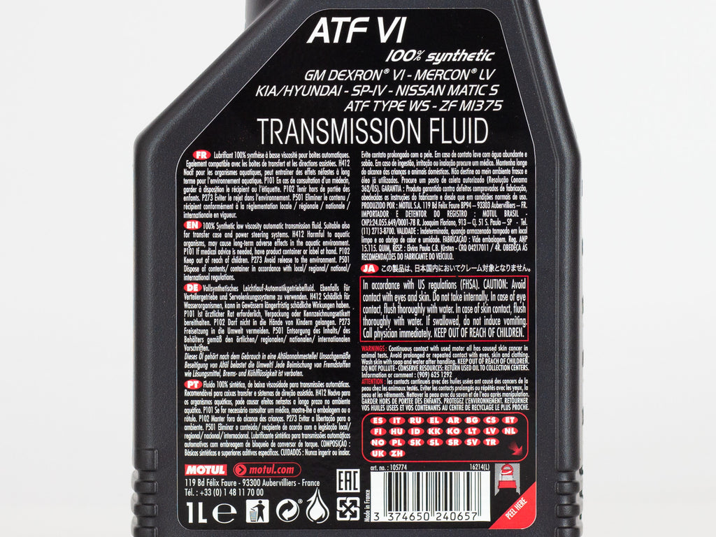 ACEITE MOTUL ATF VI SINTETICO 1LT