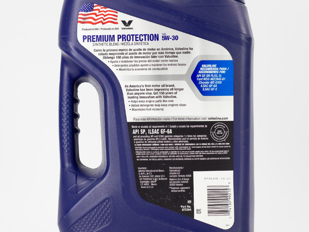 ACEITE VALVOLINE PREMIUM 5W30 4.73L