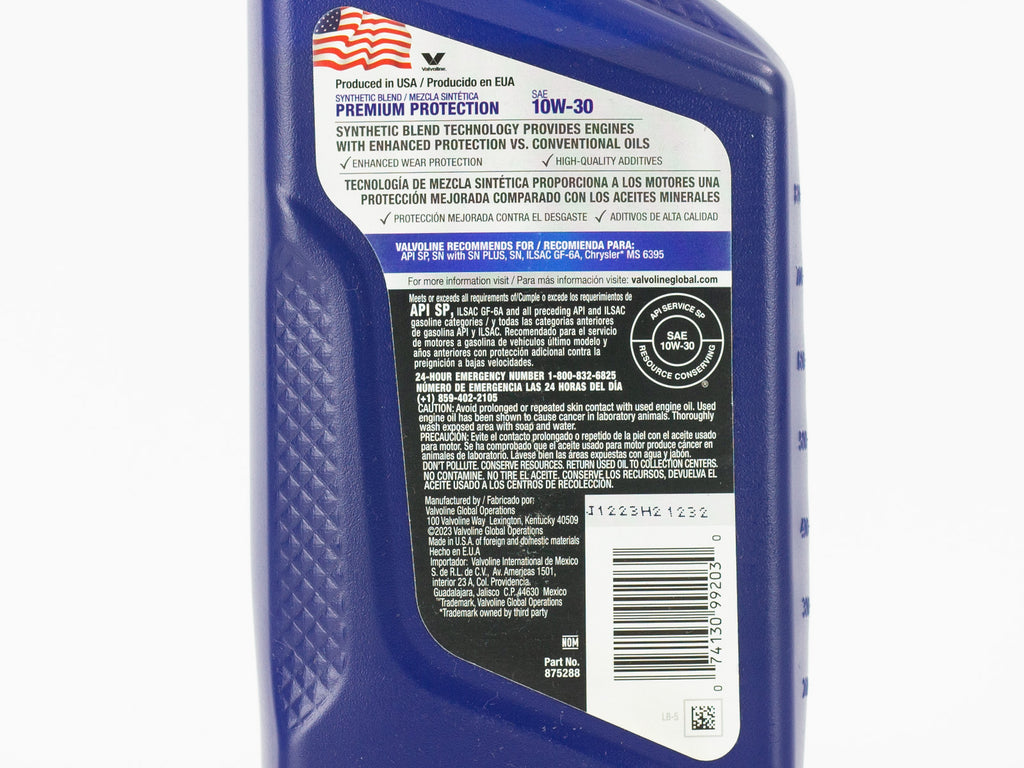 ACEITE VALVOLINE PREMIUM 10W30 946ML