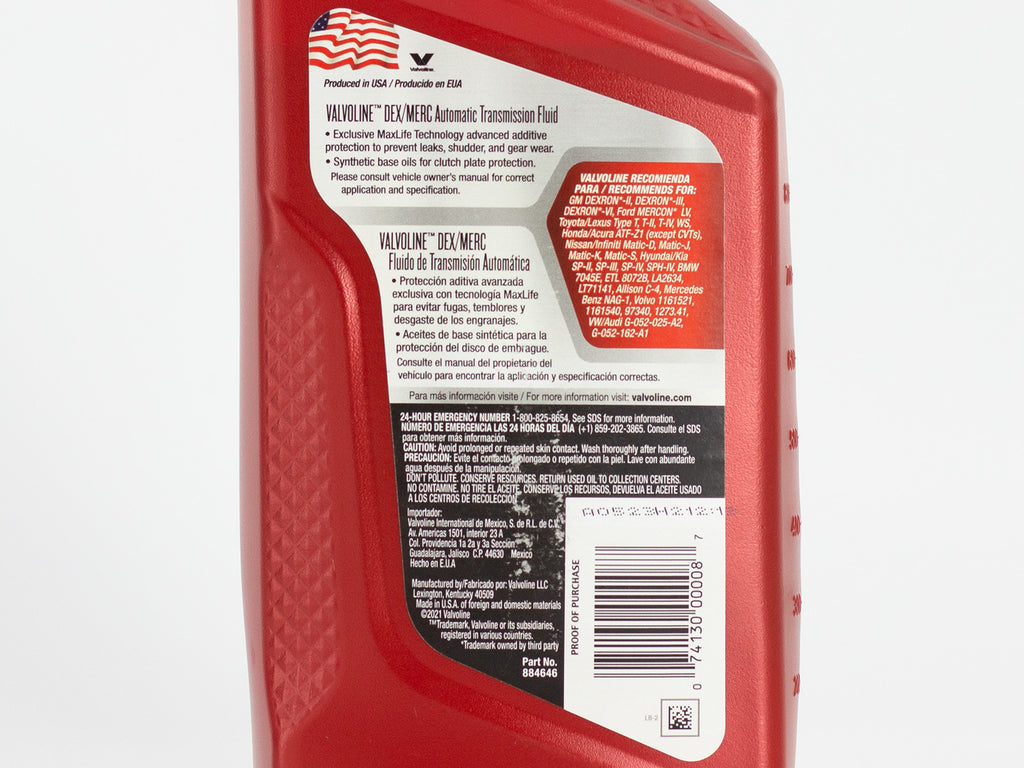 ACEITE VALVOLINE MAXLIFE DEX/MERC ATF SINTETICO 946ML