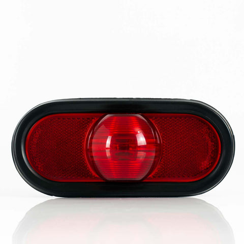 PLAFON OVALADO EMBUTIBLE CON BOLA ROJO     TRAKTOLAMP