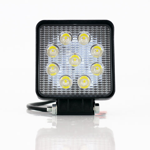 FARO AUXILIAR LED 9 LEDS 27W CUADRADO PIEZA      RACINGTEC