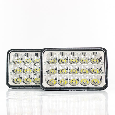 UNIDAD LED CUADRADA 4651 4656 15 LEDS 45W ALTA BAJA JUEGO     RACINGTEC