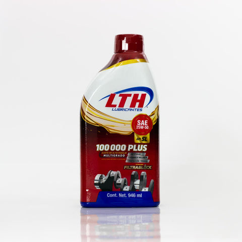 ACEITE LTH 25W50 API SL 946ML (100,000 PLUS)