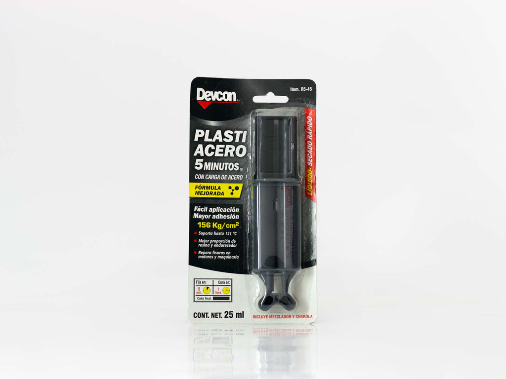 QUIMICO DEVCON PLASTIACERO JERINGA GRIS SECADO RAPIDO