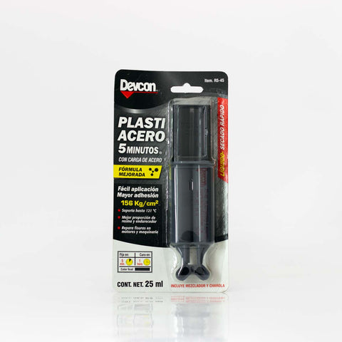 QUIMICO DEVCON PLASTIACERO JERINGA GRIS SECADO RAPIDO