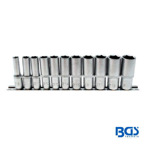 JUEGO 11 PIEZAS DE DADOS LARGAS  3/8