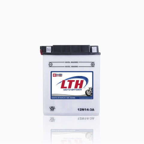 BATERIA MOTO LTH 12N14-3A 125 AMP 14 A/H (-)/(+) = CB14L-A2