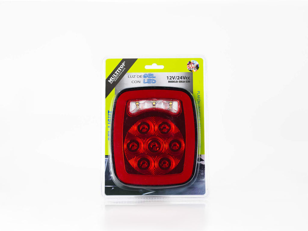 CALAVERA UNIVERSAL CUADRADA TIPO JEEP 10 LEDS MULTIFUNCION GIRATORIO CON DESTELLO     MULTITOP     REF 787 713