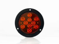 PLAFON  LED REDONDO ATORNILLABLE 4" BISEL NEGRO 10 LEDS AMBAR 24V     LOMBRA     714-A