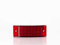 PLAFON LATERAL LED RECTANGULAR ATORNILLABLE 5.5" 21 LEDS ROJO ESTROBO 12-24V