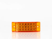 PLAFON LATERAL LED RECTANGULAR ATORNILLABLE 5.5" 21 LEDS AMBAR ESTROBO 12-24V