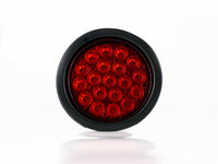 PLAFON  LED REDONDO EMBUTIBLE 4" CON CABLES 17 LEDS ROJO 12-24V