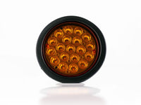 PLAFON  LED REDONDO EMBUTIBLE 4" CON CABLES 17 LEDS AMBAR 12-24V