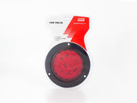 PLAFON LED REDONDO ATORNILLABLE 4" BISEL NEGRO 24 LEDS ESTROBO ROJO 12-24V     IMP     443-R