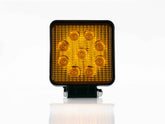 FARO AUXILIAR LED 9 LEDS 27W AMBAR CUADRADO PIEZA     RACINGTEC