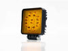FARO AUXILIAR LED 9 LEDS 27W AMBAR CUADRADO PIEZA     RACINGTEC