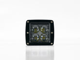 FARO AUXILIAR LED 4 LEDS 16W CUADRADO CON LUPA PIEZA     RACINGTEC