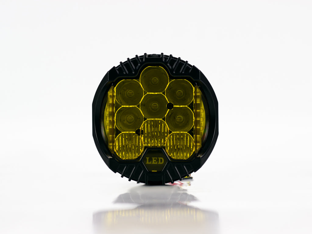 FARO AUXILIAR LED 15 LEDS 5" REDONDO AMBAR 12-24V