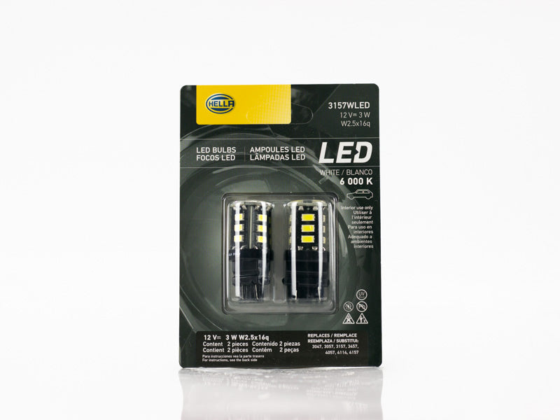 FOCO 3157 12V 2 POLOS LED BLANCO JUEGO     HELLA