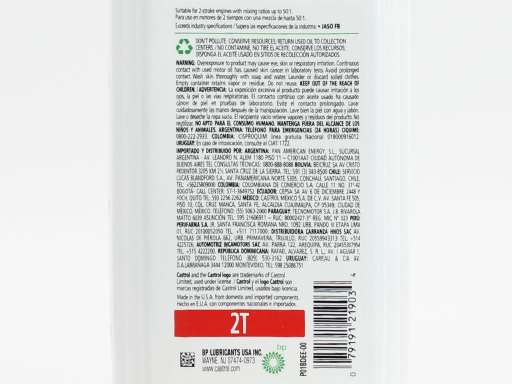 ACEITE CASTROL MOTO 2T 946ML