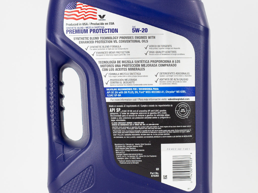 ACEITE VALVOLINE PREMIUM 5W20 4.73L