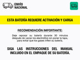 BATERIA MOTO LTH 12N7-3B 70 AMP 7 A/H (-)/(+)