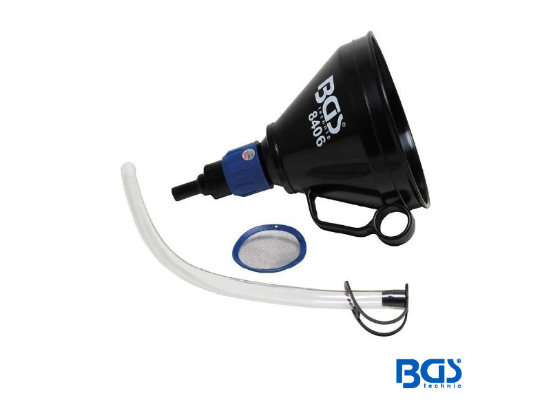 BGS 8406 Imbuto Professionale Con Tubo Flessibile - Ø 160 Mm, Lunghezza 400 Mm - Per Olio, Antigelo, Diesel