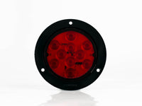 PLAFON  LED REDONDO ATORNILLABLE 4" BISEL NEGRO CON CONECTOR 10 LEDS  ROJO 12-24V     LOMBRA     687-R