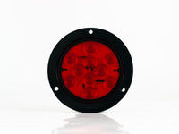 PLAFON  LED REDONDO ATORNILLABLE 4" BISEL NEGRO CON CABLES 10 LEDS ROJO 12-24V     LOMBRA     737-R