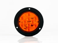 PLAFON  LED REDONDO ATORNILLABLE 4" BISEL NEGRO CON CONECTOR 10 LEDS CON DESTELLO AMBAR 12-24V     LOMBRA     689-A