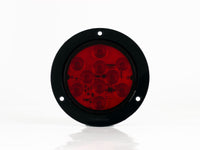 PLAFON  LED REDONDO ATORNILLABLE 4" BISEL NEGRO CON CONECTOR 10 LEDS CON DESTELLO ROJO 12-24V     LOMBRA     689-R