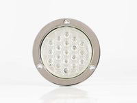 PLAFON  LED REDONDO ATORNILLABLE 4" BISEL CROMADO 19 LEDS AZUL/ROJO 12V     TRAKTOLAMP