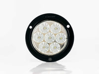 PLAFON  LED REDONDO ATORNILLABLE 4" BISEL NEGRO 7 LEDS GIRATORIO BLANCO 12V