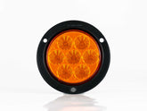 PLAFON  LED REDONDO ATORNILLABLE 4" BISEL NEGRO 7 LEDS GIRATORIO AMBAR 12V