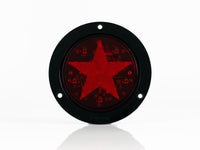 PLAFON  LED REDONDO ATORNILLABLE 4" BISEL NEGRO 9 LEDS ESTRELLA ESTROBO AMBAR 12V     LOMBRA     443-A