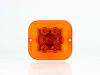 PLAFON  LED CUADRADO 7 LEDS AMBAR 12V     LOMBRA     552-A