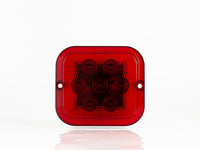 PLAFON  LED CUADRADO 7 LEDS ROJO 12V     LOMBRA     552-R