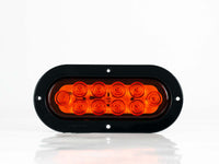 PLAFON  LED OVALADO ATORNILLABLE BISEL NEGRO 10 LEDS AMBAR 12-24V     LOMBRA     705-A